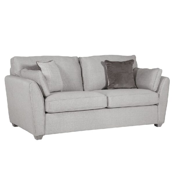 Castro Fabric Sofa Bed With Oak Legs In Light Grey