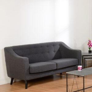 Arabella Fabric 3 Seater Sofa In Dark Grey