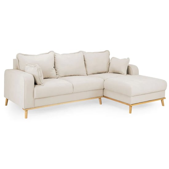 Buxton Fabric Right Hand Corner Sofa In Beige