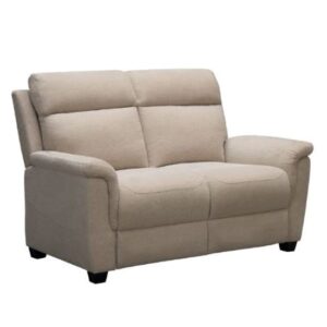 Dessel Chenille Fabric Fixed 2 Seater Sofa In Natural