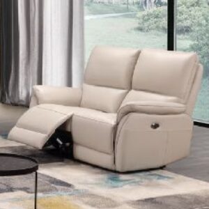 Essex Faux Leather 2 Seater Sofa In Chalk