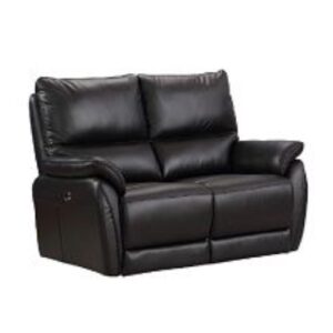 Essex Faux Leather Recliner 2 Seater Sofa In Black