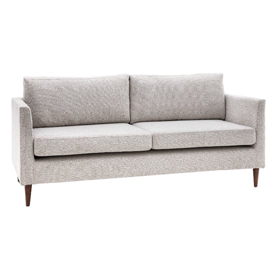 Girona Fabric 3 Seater Sofa With Oak Legs In Natural