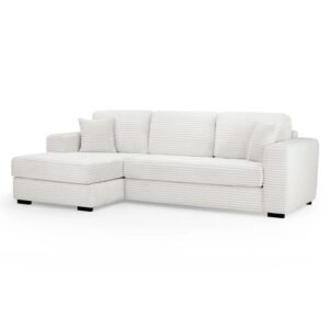 Hewitt Fabric Left Hand Corner Sofa In Ivory