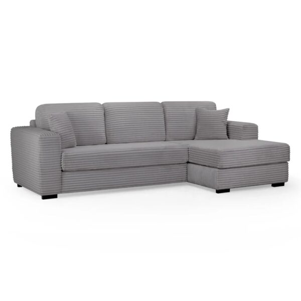 Hewitt Fabric Right Hand Corner Sofa In Grey