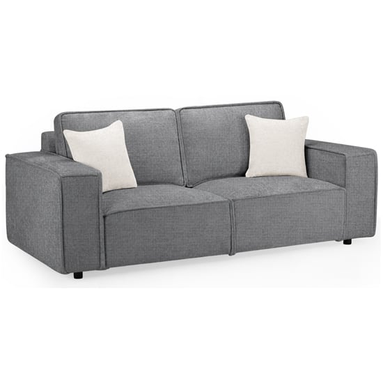 Maria Fabric 3 Seater Sofa In Slate