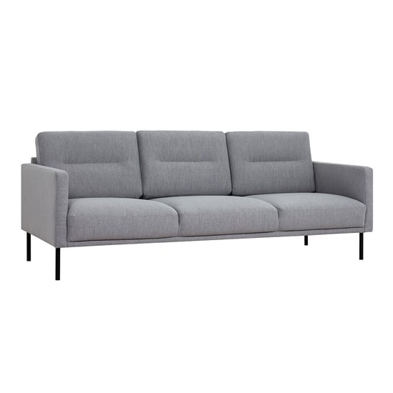 Nexa Fabric 3 Seater Sofa With Black Legs In Grey